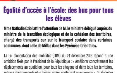 Égalité d’accès à l’école: des transports pour tous les élèves
