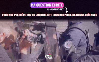 Violence policière sur un journaliste lors des mobilisations lycéennes